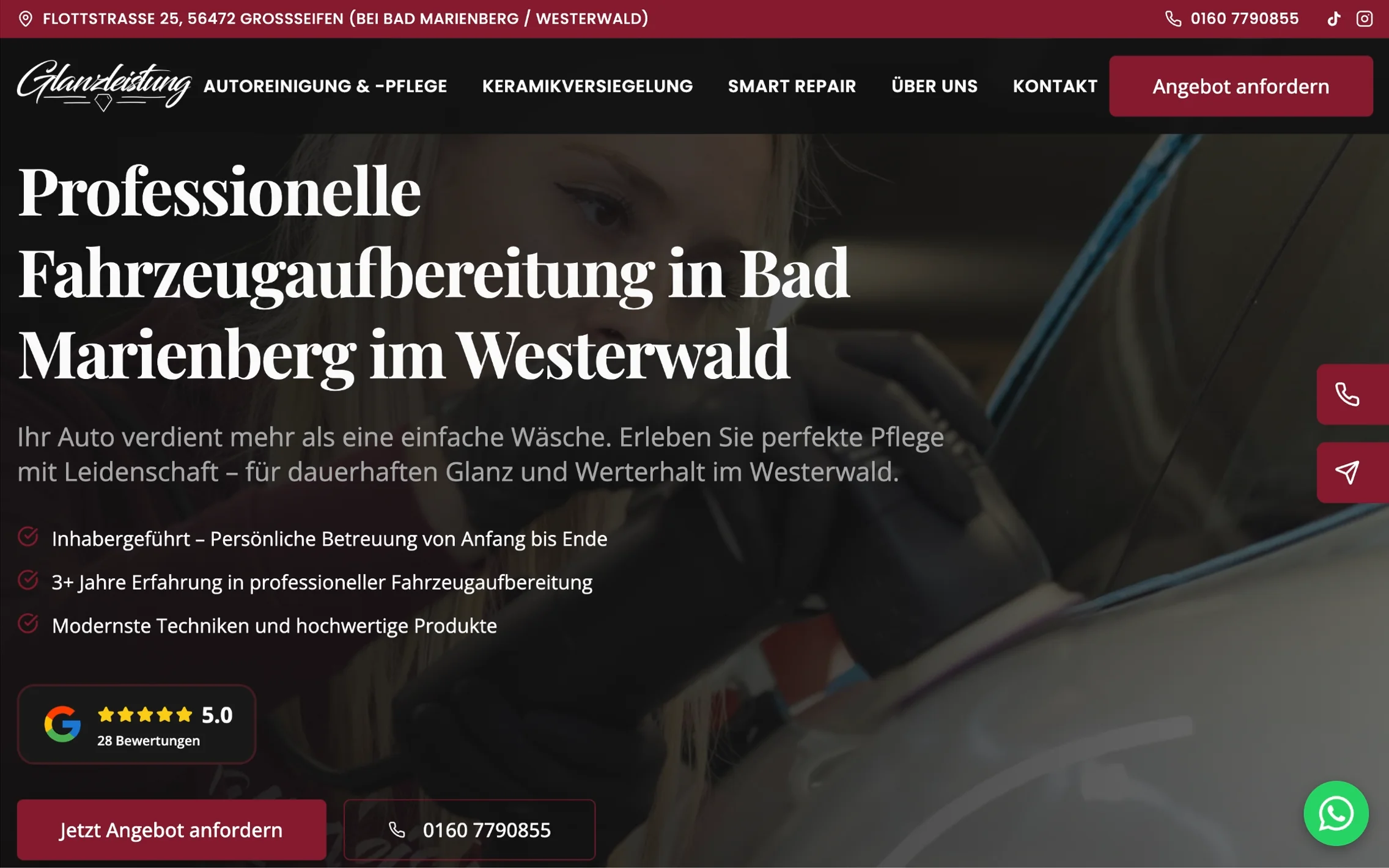 Glanzleistung WW - Professionelle Fahrzeugaufbereitung