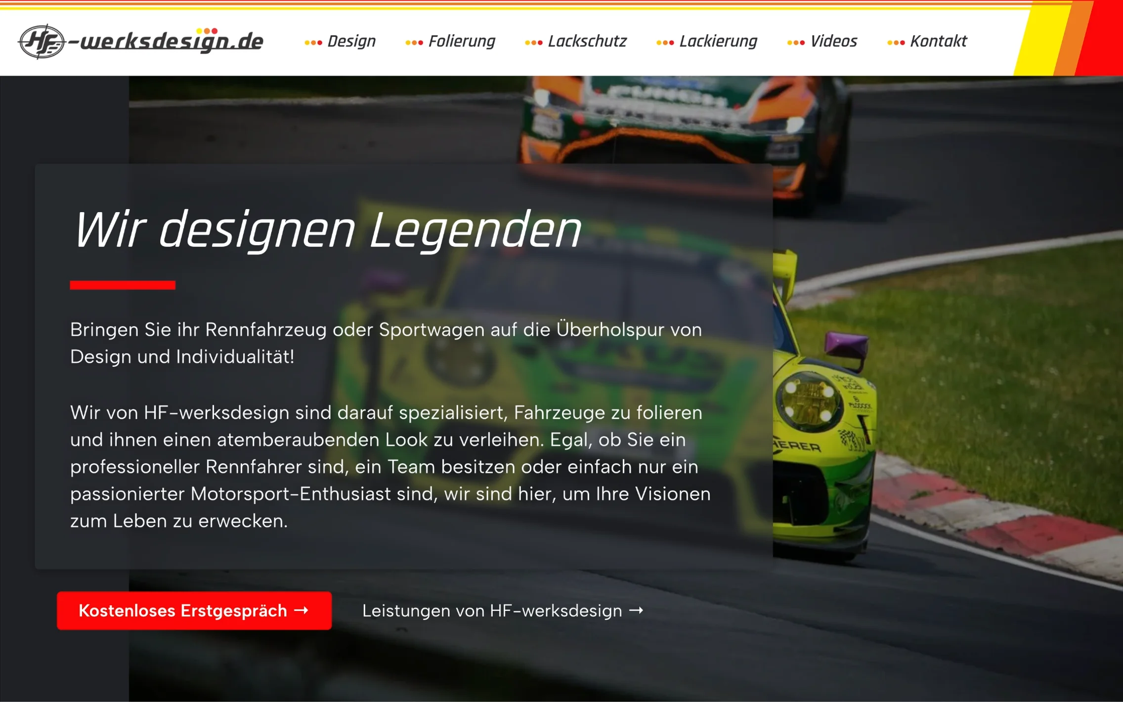 hf-Werksdesign - Folierer für Sportwagen & Rennfahrzeuge